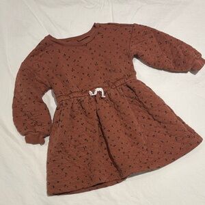 2T Carters Brown Leopard Quilted Cotton Kids Dress